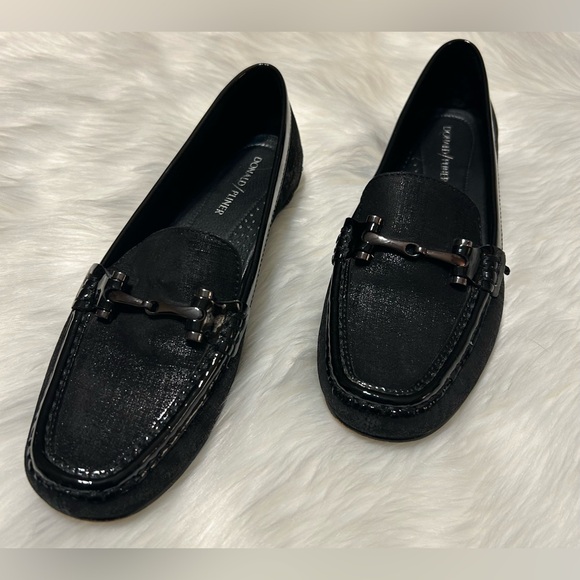 Donald J. Pliner Shoes - Donald J. Pliner Filo Horsebit Black Textured Loafers